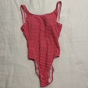 J. Crew Gingham One Piece Swimsuit